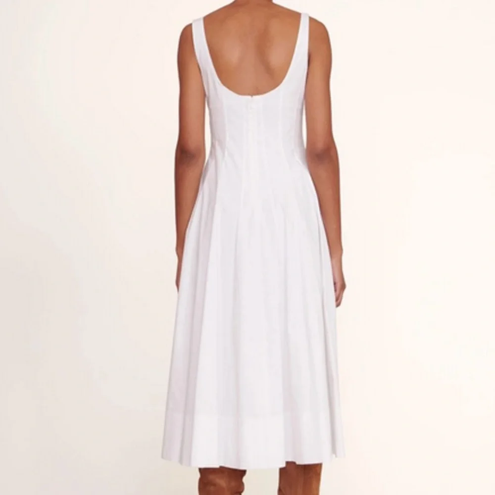 🌺🎉HP🎉🌺 NWT Staud Wells Midi Dress White - Picture 13 of 16